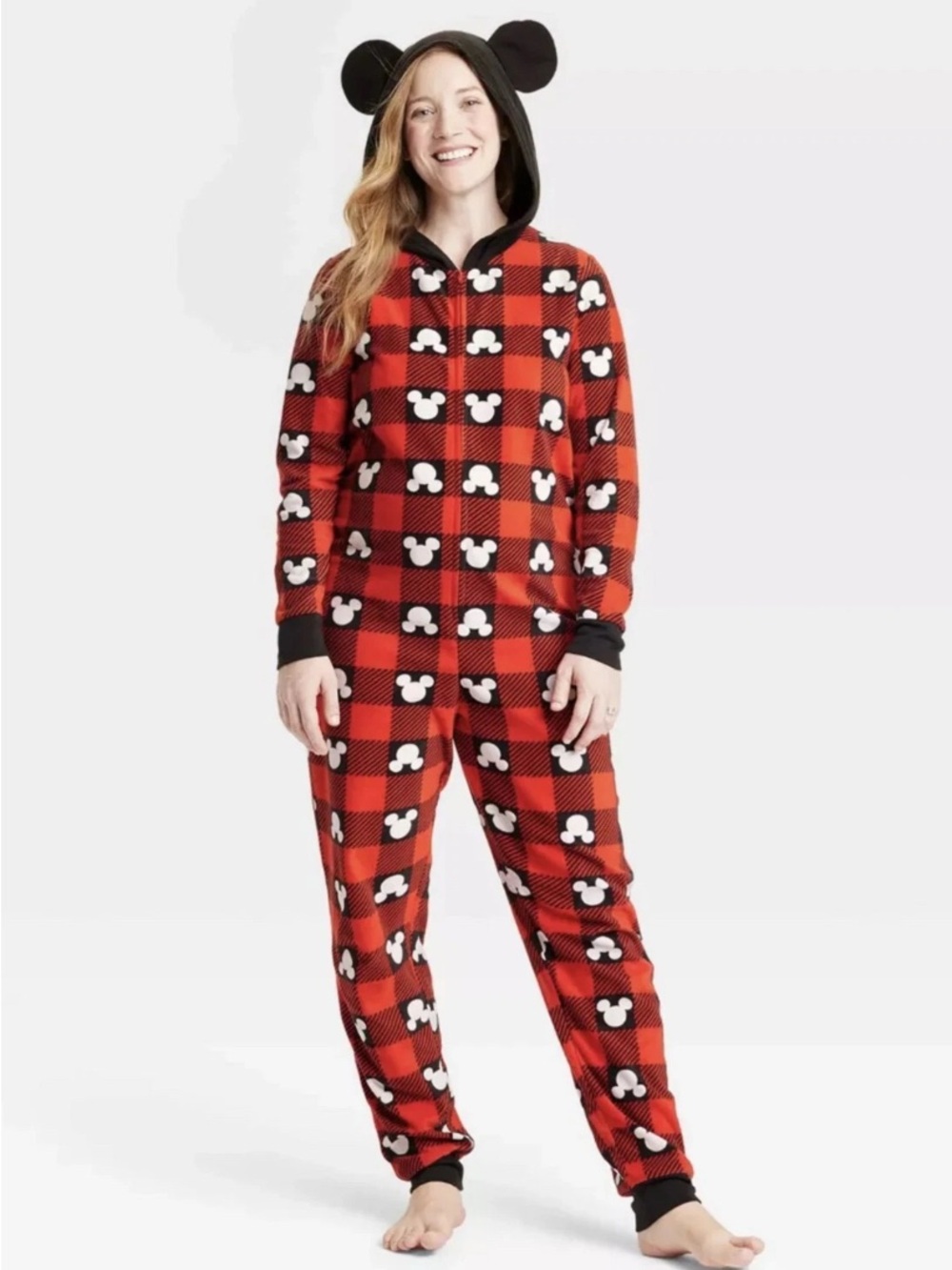Disneys 100th anniversary unisex men woman one piece fleece Mickey pajamas XL